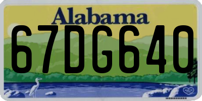 AL license plate 67DG640