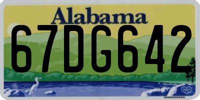 AL license plate 67DG642