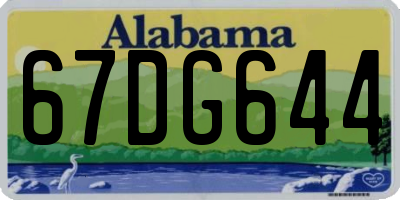 AL license plate 67DG644