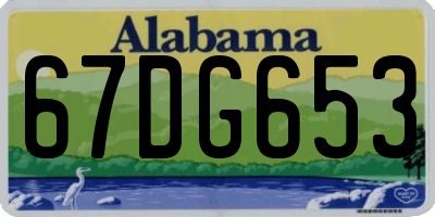 AL license plate 67DG653