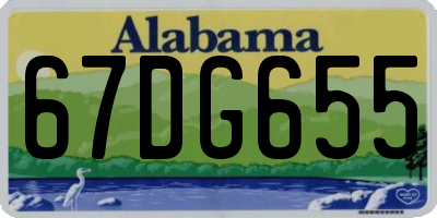 AL license plate 67DG655