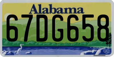 AL license plate 67DG658