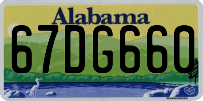 AL license plate 67DG660