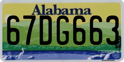 AL license plate 67DG663