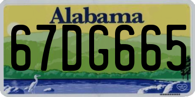 AL license plate 67DG665