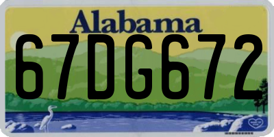AL license plate 67DG672