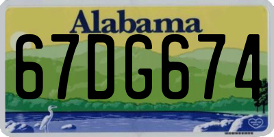 AL license plate 67DG674