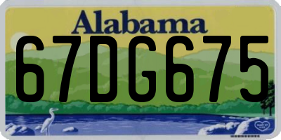 AL license plate 67DG675