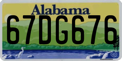 AL license plate 67DG676