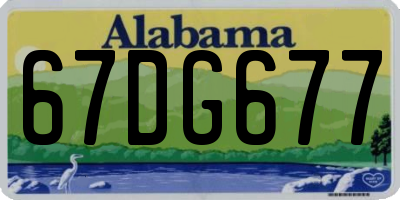 AL license plate 67DG677