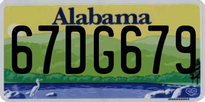AL license plate 67DG679