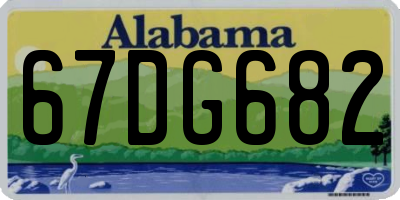 AL license plate 67DG682