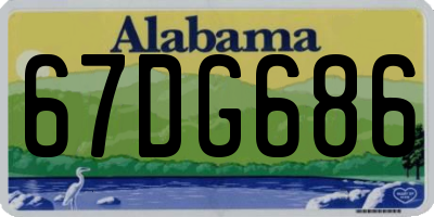 AL license plate 67DG686