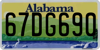 AL license plate 67DG690