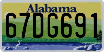 AL license plate 67DG691