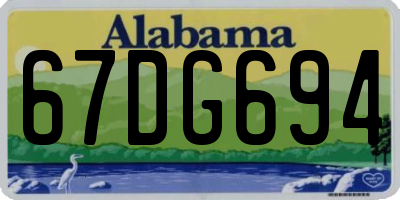 AL license plate 67DG694