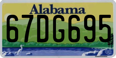 AL license plate 67DG695