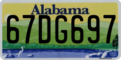 AL license plate 67DG697