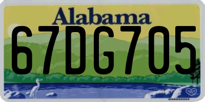 AL license plate 67DG705