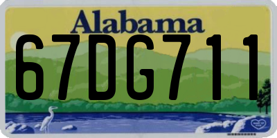 AL license plate 67DG711
