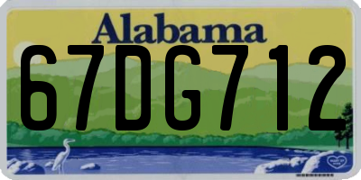 AL license plate 67DG712