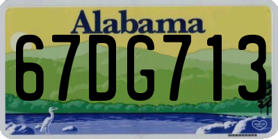 AL license plate 67DG713