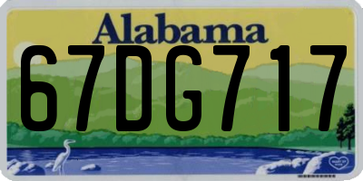 AL license plate 67DG717