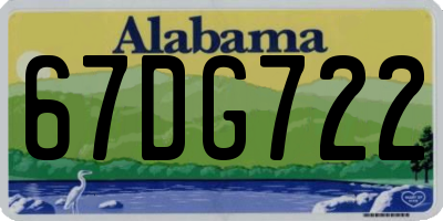 AL license plate 67DG722