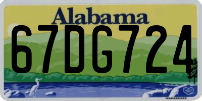 AL license plate 67DG724