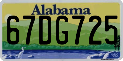 AL license plate 67DG725