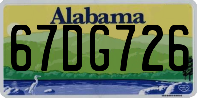 AL license plate 67DG726