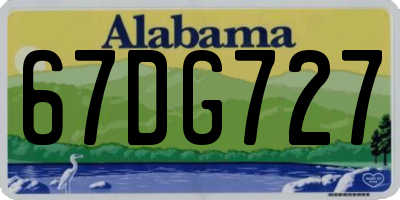AL license plate 67DG727