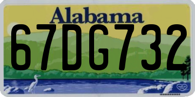AL license plate 67DG732