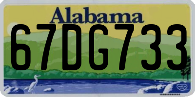 AL license plate 67DG733