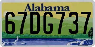AL license plate 67DG737