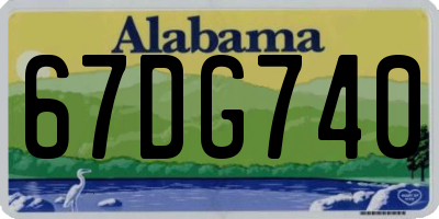 AL license plate 67DG740