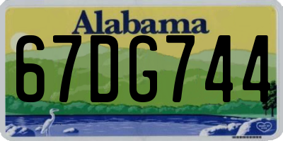 AL license plate 67DG744
