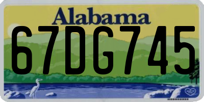 AL license plate 67DG745
