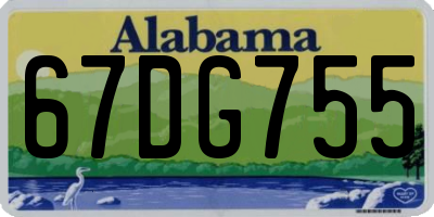 AL license plate 67DG755