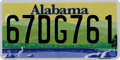 AL license plate 67DG761