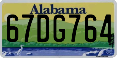 AL license plate 67DG764