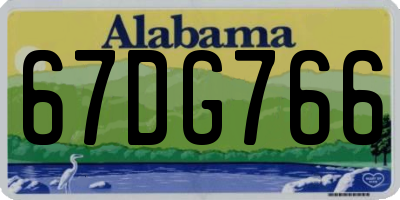 AL license plate 67DG766