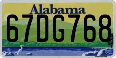 AL license plate 67DG768