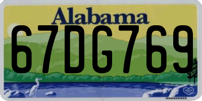 AL license plate 67DG769