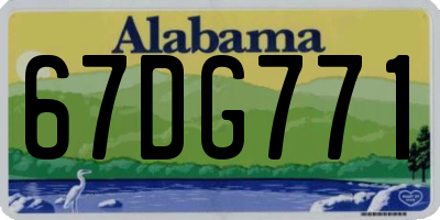 AL license plate 67DG771