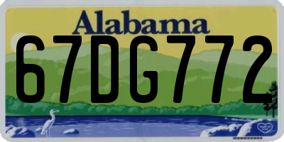 AL license plate 67DG772