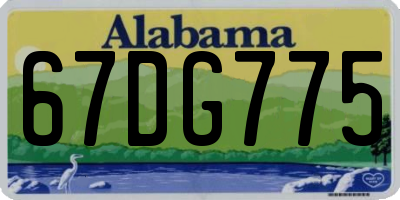 AL license plate 67DG775