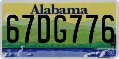 AL license plate 67DG776