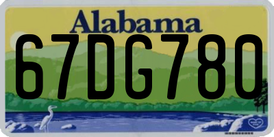 AL license plate 67DG780