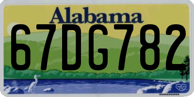 AL license plate 67DG782